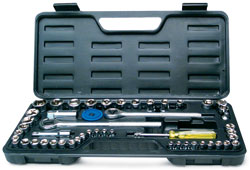 SAE and Metric Socket Set with Case - 52-Piece
